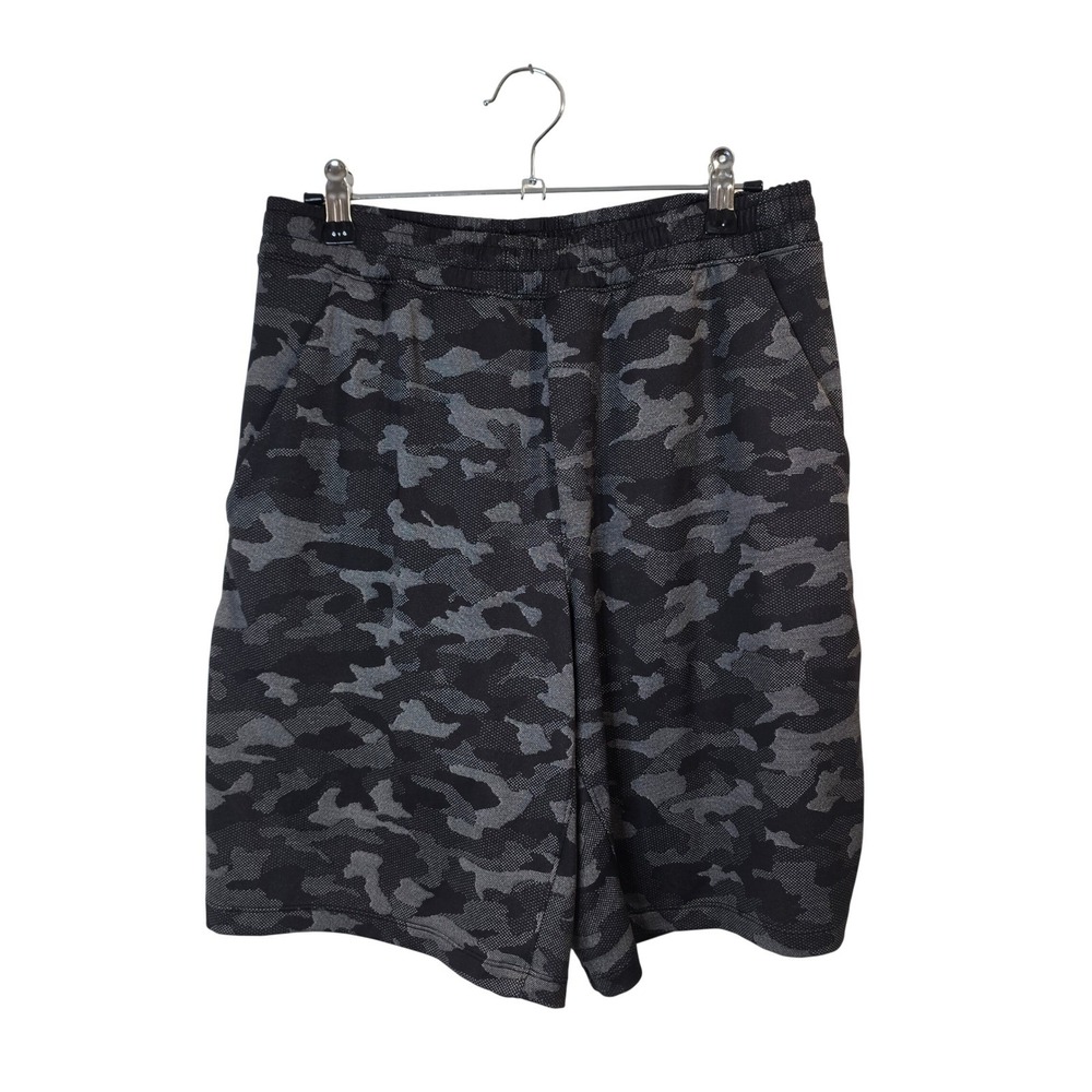 Lululemon Pace Breaker Shorts‎ Mens Medium Black Camo Lined Athletic Training